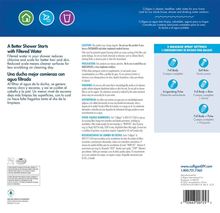 Hand-held filtered shower head with magnetic base by culligan - Image 3 of 4