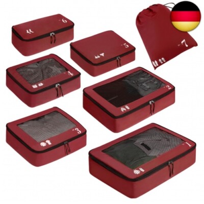 ECOHUB Koffer Organizer Packing Cubes 7-Teiliges Koffer Organizer Set