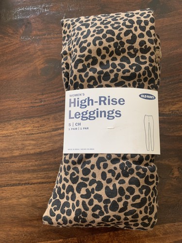 Leggings leopardati stampa animalier vita alta marina nuovi vecchi tg. Piccolo 4-6 - Foto 4 di 6