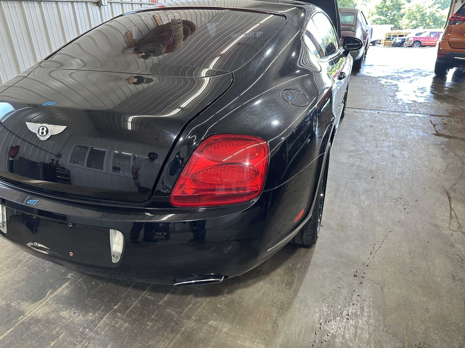 07 BENTLEY CONTINENTAL REAR TRUNK DECK LID BELUGA BLACK L041