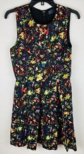 Gap Women’s Dress 4 Multicolor A Line Sleeveless Pleated Two Pocket Lined