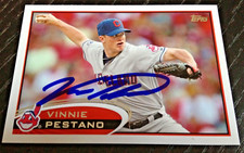 Vinnie Pestano - 2012 Topps Series 2 Signed Autograph Auto Card #469 (Indians)