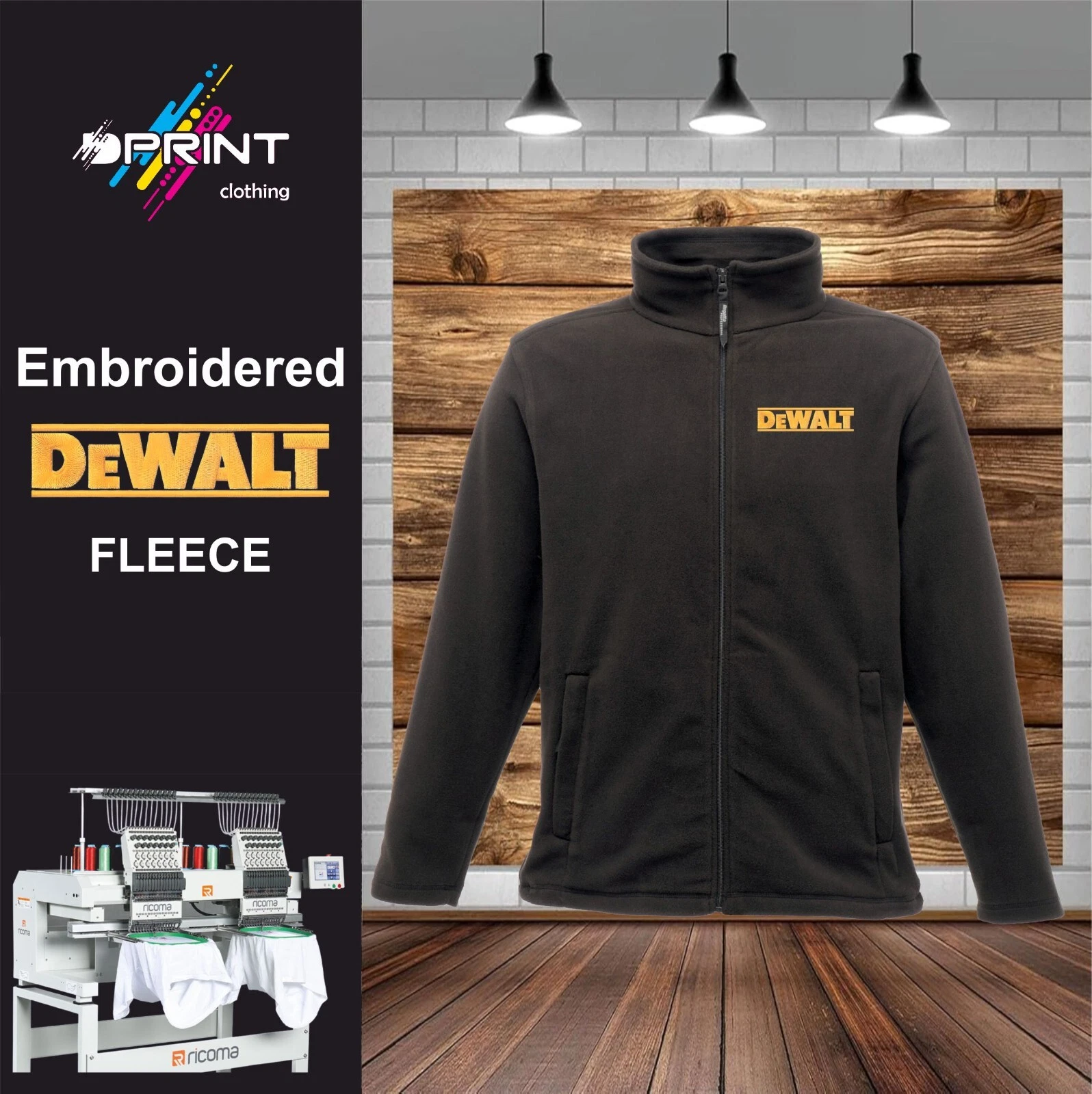 DeWalt MENS REGATTA FULL ZIP MICRO FLEECE Jacket TOP Warm Embroidered
Opens in a new window or tab