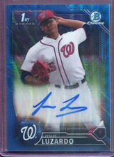 JESUS LUZARDO 2016 Bowman Chrome Draft Pick Autographs Blue Wave Refractors #LU 
