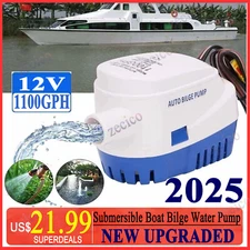 Automatic Boat Marine Bilge Pump 12V 1100GPH Submersible Electric Water Pump US