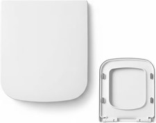 Square Toilet Seat, Soft Close PP Glossy Finish fits 16 1/2" Easy Install NIB