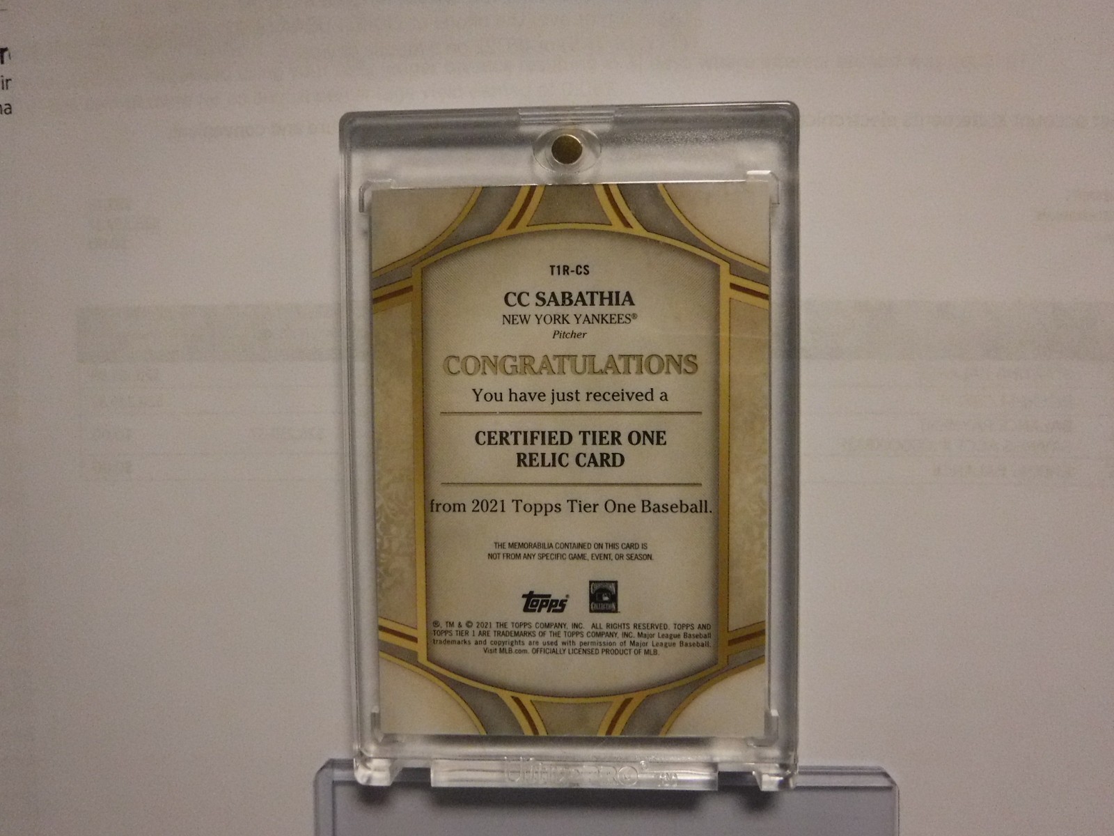 Yankees:  CC Sabathia On-Card Auto & BONUS Game Used Jersey Relic #195/399 view 4