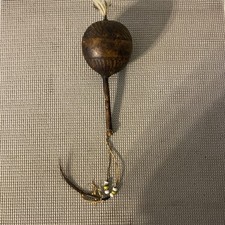 VINTAGE Hand Made Gourd Rattle Shaker
