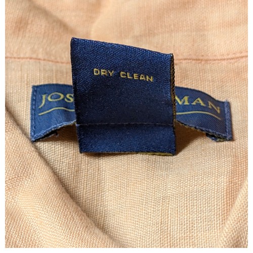 Joseph & Lyman Shirt Mens Medium Peach Linen Long Sleeve Button Up Dress Pocket - Picture 5 of 8