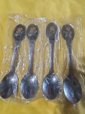 Tetley Tea Folk spoons Characters  4 1996 Vintage Sealed