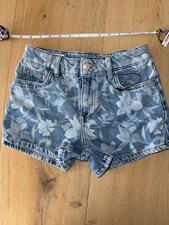 Zara girls size 10 denim shorts super soft flower design NWOT