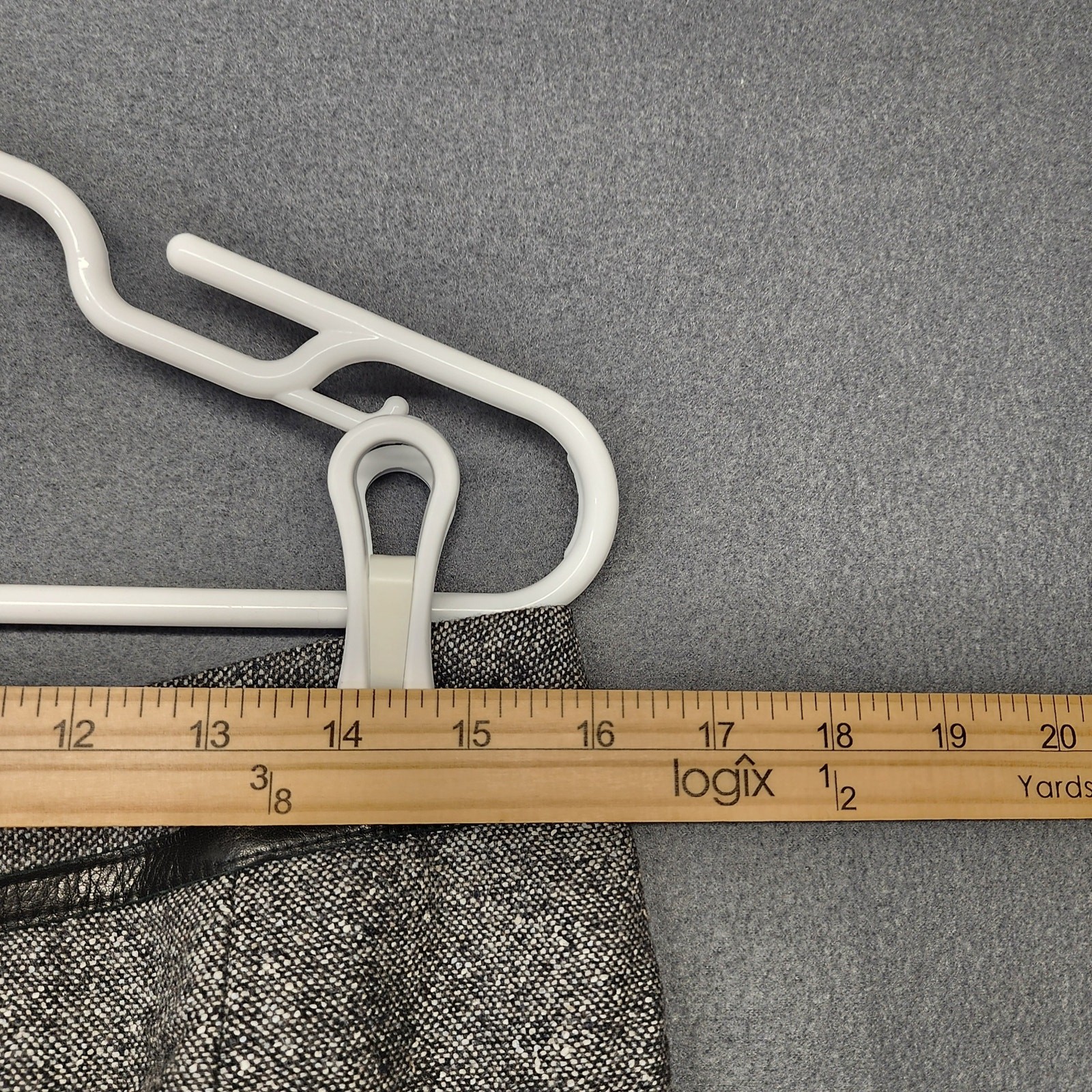 Pendleton Skirt Womens 12 Grey Wool Silk Leather Pencil Slit Zip Classic USA