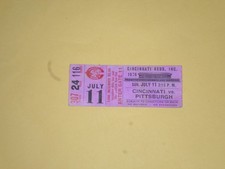 Cincinnati Reds vs Pirates Ticket 1976 -Griffey 3 Hits-Zisk HR-World Champions