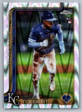 2025 Topps Chrome Update Tyler Tolbert #USC98 RayWave Refractor (RC) Royals MLB