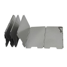 9Platte Faltbarer Windschutz Campingkocher Gaskocher BBQ Grill Windschutzscheibe