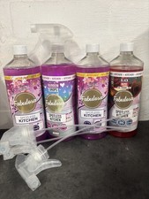 4x Fabulosa Assorted Spotless Kitchen  cleaning spray/Cap 750ml SCRATCHED LABELS 3.33 per litre
