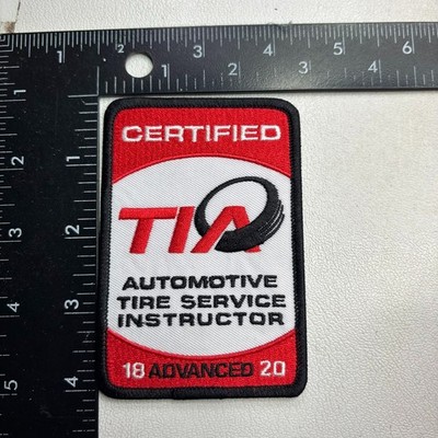 18 20 CERTIFIED TIA AUTOMOTIVE TIRE SERVICE INSTRUCTOR ADVANCED Car Patch 50aq