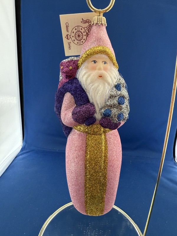 Larry Fraga Vintage 2000 Glitter Series “Christmas Night” Santa 8” Tall