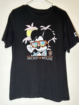 Disney X Neff Black Graphic Tee Summer Vacation Beach Resort Mickey Size Medium