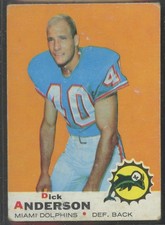 1969 Topps #59 Dick Anderson Miami Dolphins Rookie Card