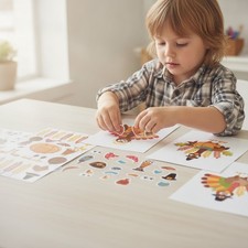Make-Your-Own Turkey Stickers: Fun 417-Piece Set for Creative Thanksgiving Decor