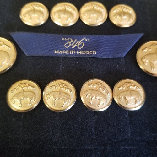 10 Brooks Brothers 346 Gold Tone Golden Fleece Replacement Shank Buttons Blazer - Picture 6 of 10