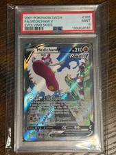Medicham V Alternate Art #186 SWSH 2021 Evolving Skies PSA 9 MINT *Banned Card* on eBay
