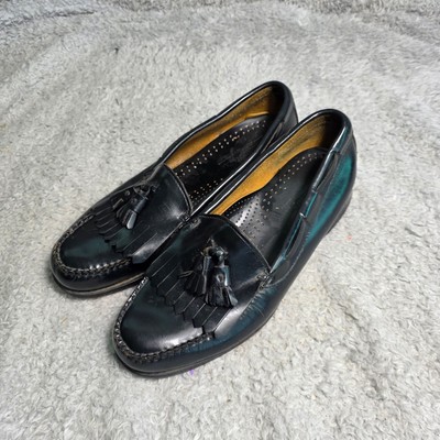 Bass Nelson Weejuns Black Leather Kiltie Tassel Loafers Men\'s 9.5 D V Cleat GH Bass & Co Weejuns Loafers Men main image 4