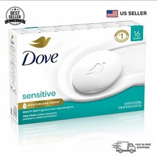 Dove Beauty Bar Soap Sensitive Moisture Cream 3.75 oz | Choose 16 Bars | New