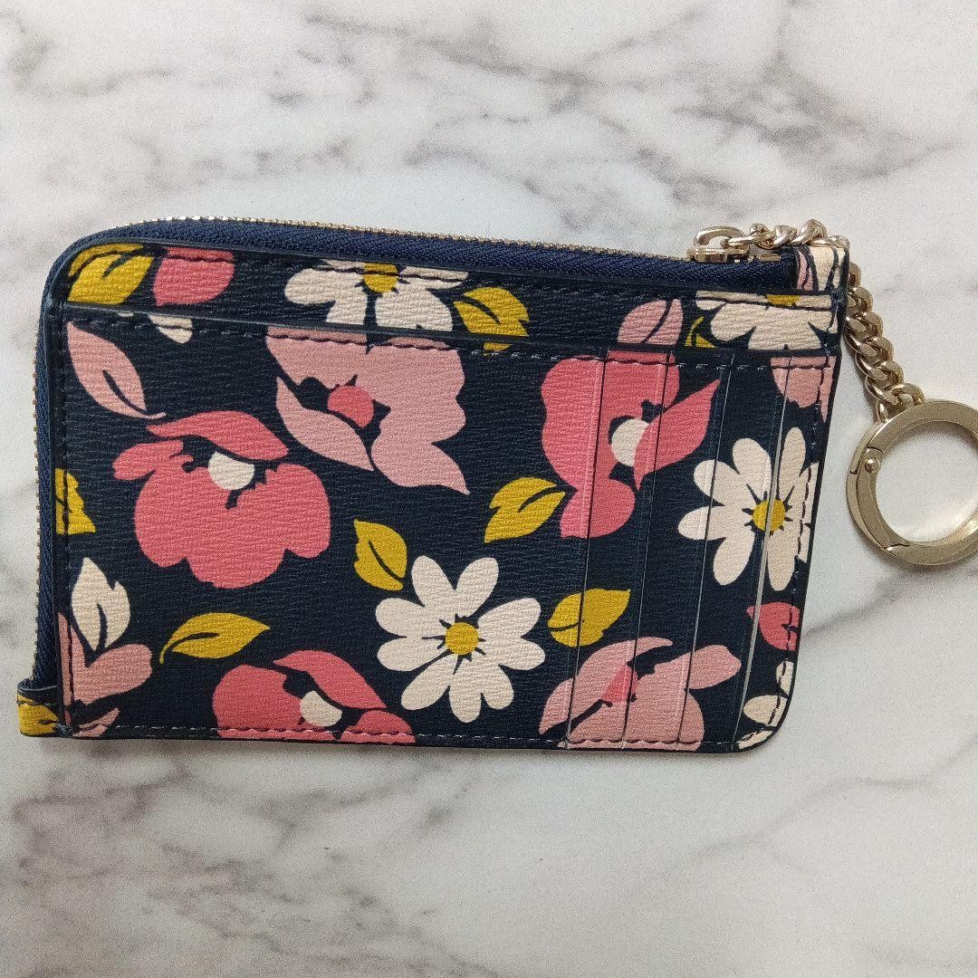 kate spade new york Flower Print Coin Case Excellent Multi-Color Floral thumbnail 2
