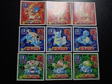Pokemon Card Amada Sticker x9 Charizard Blastoise Venusaur Evolutions #6386