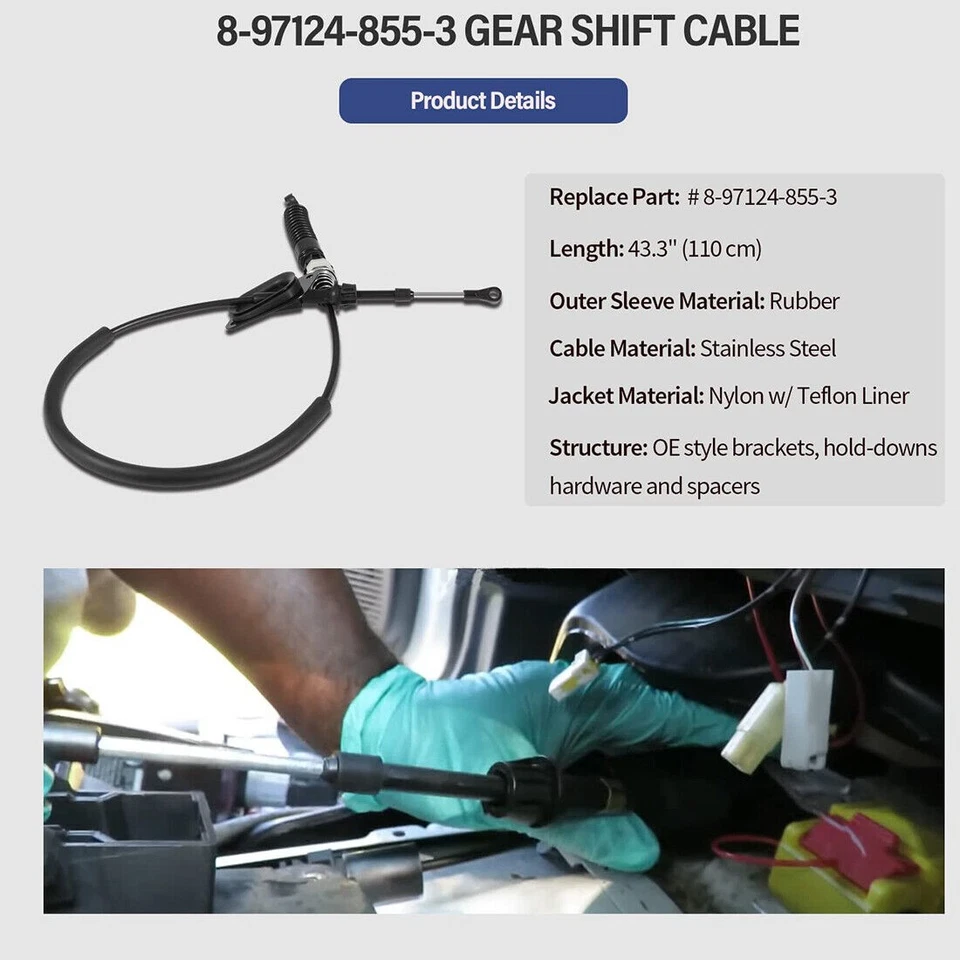 Cable de cambio de palanca de cambios para Honda Passport, Isuzu Rodeo/Amigo 1998-2004 8-97124-855-3 Foto 4 de 4