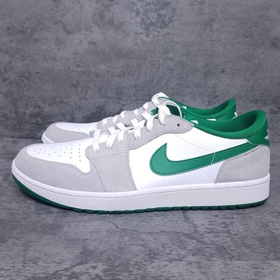 NIKE AIR JORDAN 1 Low G Golf Shoes Mens 14 Pine Green White Grey DD9315-112