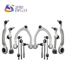12Pcs Front Control Arm Sway Bar Link Tie Rod for Mercedes Benz W221 S400 S550 