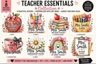 Personalized Teacher Book Stack Name Design | Custom Teacher Gift  — photo 2