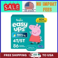 Pampers Easy Ups Peppa Potty Training Pants Girls Size 6 4T-5T, 86 Count Select