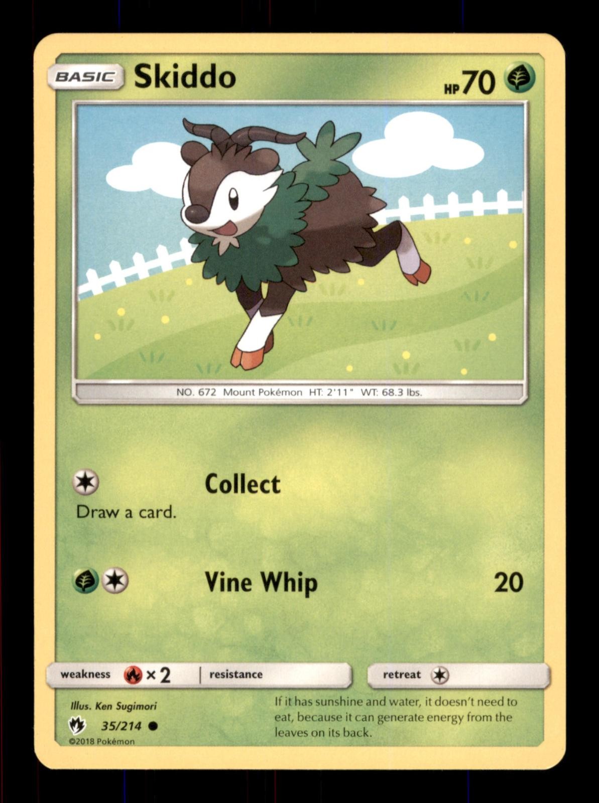 Skiddo 35/214 Lost Thunder Pokemon TCG LP