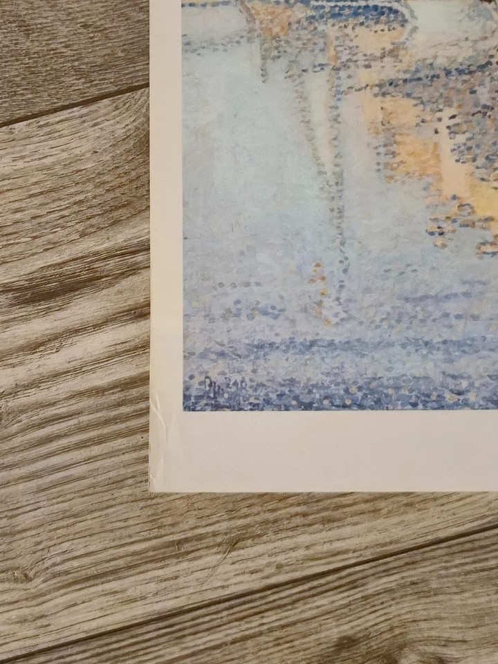 AFFICHE ORIGINALE PAUL SIGNAC TARTANES PAVOISEES MUSEE DU LOUVRE 1964 ...