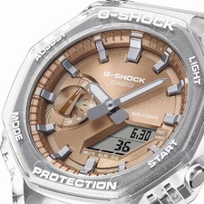 Image of CASIO G-SHOCK GA-2100BM-7A5JF Analog Digital Watch Bright Metallic Rose Gold