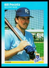 1987 Fleer Update Bill Pecota #U-97 Rookie Card Kansas City Royals. rookie card picture