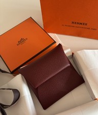 NEW Hermes Bastia Coin Purse Epsom leather Rouge H - box, bag, printed e-receipt