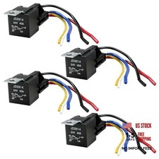 4 PCS JD2914 Car Relay Harness, 24V 40 Amp 5 Pin SPDT Automotive Relay with