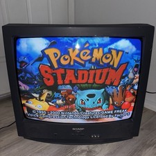 Vintage Sharp CRT TV Retro Gaming 25 Tube RF Tested 25R-S100