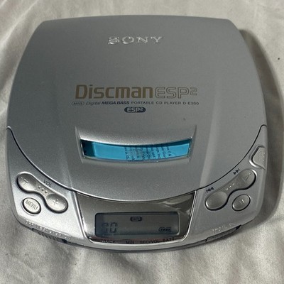 1997 Sony CD Walkman D-E200 Silver Portable CD Player. PARTS