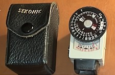 Sekonic Micro Junior L-138 Light Meter In Black Leather Case Japan