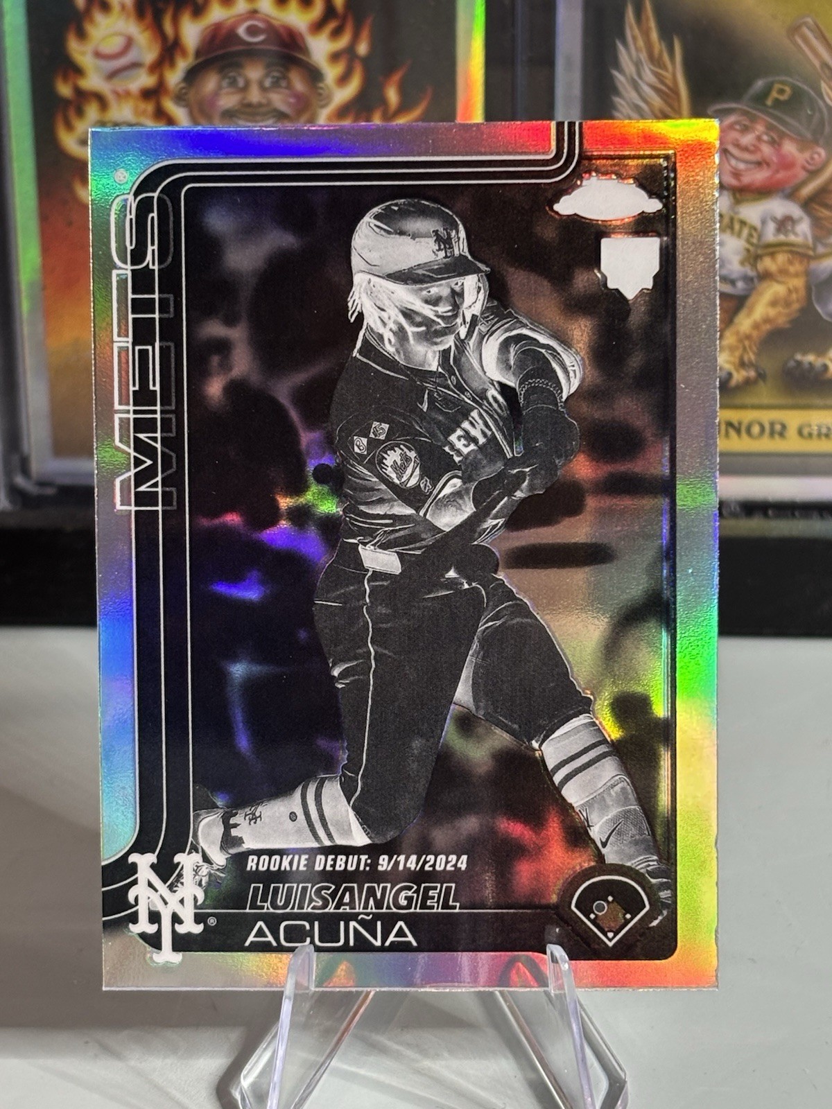 2025 Topps Chrome Luisangel Acuna Negative Refractor Rookie #56