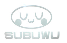 New Subuwu Subaru Car Gray Permanent Decal Sticker Vinyl Handmade 4.5