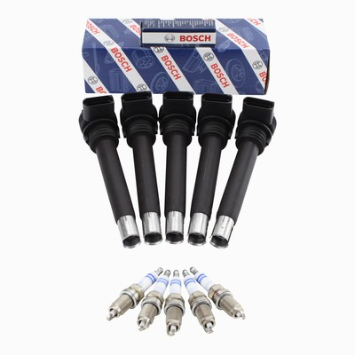 #ad Bosch 5 Ignition Coils 5 Platinum Spark Plugs Kit For VW Jetta Rabbit Beetle 2.5 $209.95