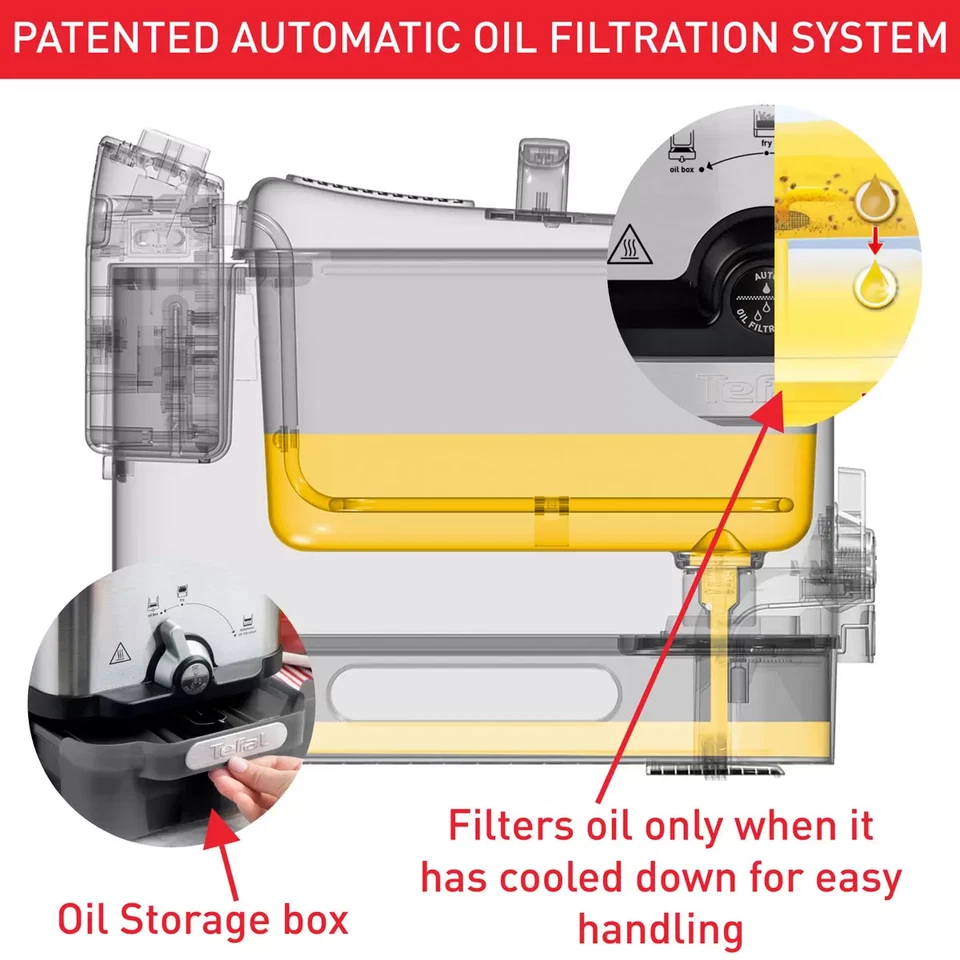 Tefal Oleoclean Pro Deep Fryer 3.5L FR8058G0 Silver kitchen gift brand new - Image 4 of 4