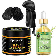 Natural Wave Pomade for Men Strong Hold, Easy Wash 360 Wave Training Hair Cream,